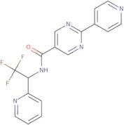 2-Pyridin-4-yl-N-(2,2,2-trifluoro-1-pyridin-2-ylethyl)pyrimidine-5-carboxamide