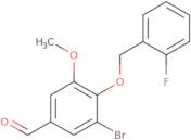 3-Bromo-4-[(2-fluorobenzyl)-oxy]-5-methoxybenzaldehyde