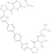 C,C'-Bis(1-methylethyl) ester N,N'-[[1,1'-biphenyl]-4,4'-diylbis[1H-imidazole-5,2-diyl-(2S)-2,1-pyrrolidinediyl[(1S)-1-(1-methylethy l)-2-oxo-2,1-ethanediyl]]]bis-carbamic acid