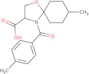 8-Methyl-4-(4-methylbenzoyl)-1-oxa-4-azaspiro[4.5]decane-3-carboxylic acid