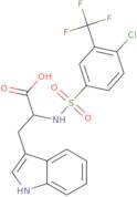 2-[4-Chloro-3-(trifluoromethyl)benzenesulfonamido]-3-(1H-indol-3-yl)propanoic acid