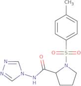 1-[(4-Methylphenyl)sulfonyl]-N-4H-1,2,4-triazol-4-ylprolinamide