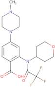 4-(4-Methylpiperazin-1-yl)-2-(2,2,2-trifluoro-N-(tetrahydro-2H-pyran-4-yl)acetamido)benzoic acid