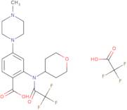 4-(4-Methylpiperazin-1-yl)-2-[oxan-4-yl-(2,2,2-trifluoroacetyl)amino]benzoic acid 2,2,2-trifluoroacetic acid