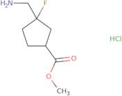 rac-Methyl (1R,3S)-3-(aminomethyl)-3-fluorocyclopentane-1-carboxylate hydrochloride