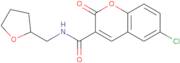 6-Chloro-2-oxo-N-(tetrahydrofuran-2-ylmethyl)-2H-chromene-3-carboxamide