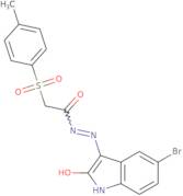 N-(aza(5-bromo-2-oxoindolin-3-ylidene)methyl)-2-((4-methylphenyl)sulfonyl)ethanamide