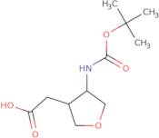 2-(4-{[(tert-Butoxy)carbonyl]amino}oxolan-3-yl)acetic acid