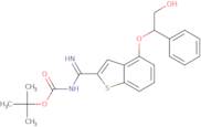 (E)-tert-butyl (amino(4-(2-hydroxy-1-phenylethoxy)benzo[b]thiophen-2-yl)methylene)carbamate