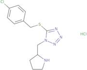 5-{[(4-Chlorophenyl)methyl]sulfanyl}-1-[(pyrrolidin-2-yl)methyl]-1H-1,2,3,4-tetrazole hydrochloride