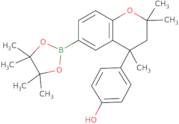 4-(2,2,4-Trimethyl-6-(4,4,5,5-tetramethyl-1,3,2-dioxaborolan-2-yl)chroman-4-yl)phenol