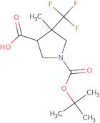 1-[(tert-Butoxy)carbonyl]-4-methyl-4-(trifluoromethyl)pyrrolidine-3-carboxylic acid