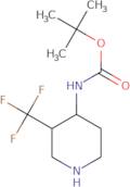 (3-(trifluoromethyl)piperidin-4-yl)-carbamic acid tert-butyl ester