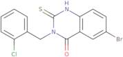 6-Bromo-3-[(2-chlorophenyl)methyl]-2-sulfanyl-3,4-dihydroquinazolin-4-one