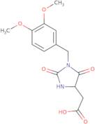 2-{1-[(3,4-Dimethoxyphenyl)methyl]-2,5-dioxoimidazolidin-4-yl}acetic acid