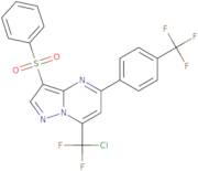 7-[Chloro(difluoro)methyl]-3-(phenylsulfonyl)-5-[4-(trifluoromethyl)phenyl]pyrazolo[1,5-a]pyrimidi…