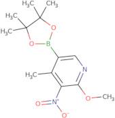 2-Methoxy-4-methyl-3-nitro-5-(4,4,5,5-tetramethyl-1,3,2-dioxaborolan-2-yl)pyridine