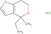 {4-Methyl-4H,6H,7H-thieno[3,2-c]pyran-4-yl}methanamine hydrochloride