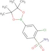 2-Chloro-4-(tetramethyl-1,3,2-dioxaborolan-2-yl)benzene-1-sulfonamide