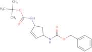 Benzyl N-(4-{[(tert-butoxy)carbonyl]amino}cyclopent-2-en-1-yl)carbamate