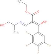 Ethyl (Z)-3-hydroxy-2-[[(2S)-1-hydroxypropan-2-yl]iminomethyl]-3-(2,3,4,5-tetrafluorophenyl)prop-2-enoate