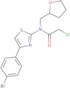 N-[4-(4-Bromophenyl)-1,3-thiazol-2-yl]-2-chloro-N-(oxolan-2-ylmethyl)acetamide