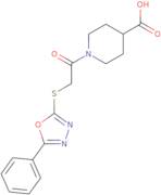 1-{2-[(5-Phenyl-1,3,4-oxadiazol-2-yl)sulfanyl]acetyl}piperidine-4-carboxylic acid