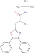 N-(tert-Butyl)-2-((4,5-diphenyloxazol-2-yl)thio)propanamide