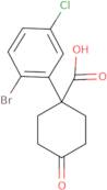 1-(2-Bromo-5-chlorophenyl)-4-oxocyclohexanecarboxylic acid