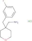 4-[(3-Fluorophenyl)methyl]oxan-4-yl-methanamine hydrochloride