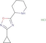 2-(3-Cyclopropyl-1,2,4-oxadiazol-5-yl)piperidine hydrochloride