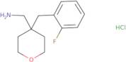 4-[(2-Fluorophenyl)methyl]oxan-4-yl-methanamine hydrochloride