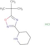 5-tert-Butyl-3-(piperidin-2-yl)-1,2,4-oxadiazole hydrochloride