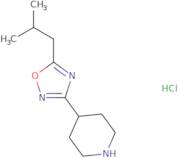 4-[5-(2-Methylpropyl)-1,2,4-oxadiazol-3-yl]piperidine hydrochloride