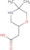 2-[(2S)-5,5-Dimethylmorpholin-2-yl]acetic acid