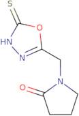 1-[(5-Sulfanyl-1,3,4-oxadiazol-2-yl)methyl]pyrrolidin-2-one