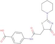 4-{2-[4-Oxo-2-(piperidin-1-yl)-4,5-dihydro-1,3-thiazol-5-yl]acetamido}benzoic acid