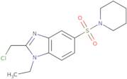 2-(Chloromethyl)-1-ethyl-5-(piperidine-1-sulfonyl)-1H-1,3-benzodiazole