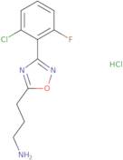 3-(3-(2-Chloro-6-fluorophenyl)-1,2,4-oxadiazol-5-yl)propan-1-amine hydrochloride