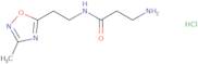 3-Amino-N-(2-(3-methyl-1,2,4-oxadiazol-5-yl)ethyl)propanamide hydrochloride