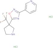 3-{5-[3-(Trifluoromethyl)pyrrolidin-3-yl]-1,2,4-oxadiazol-3-yl}pyridine dihydrochloride