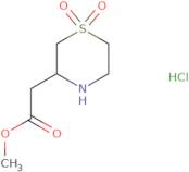 Methyl 2-(1,1-dioxo-1,4-thiazinan-3-yl)acetate hydrochloride