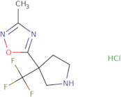 3-Methyl-5-[3-(trifluoromethyl)pyrrolidin-3-yl]-1,2,4-oxadiazole hydrochloride