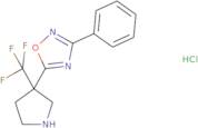 3-Phenyl-5-[3-(trifluoromethyl)pyrrolidin-3-yl]-1,2,4-oxadiazole hydrochloride