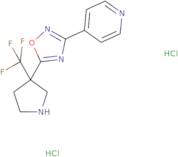 4-{5-[3-(Trifluoromethyl)pyrrolidin-3-yl]-1,2,4-oxadiazol-3-yl}pyridine dihydrochloride