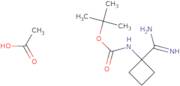 Tert-butyl N-(1-carbamimidoylcyclobutyl)carbamate acetic acid