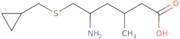 5-Amino-6-(cyclopropylmethylsulfanyl)-3-methylhexanoic acid