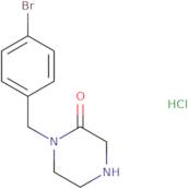 1-[(4-Bromophenyl)methyl]piperazin-2-one hydrochloride