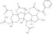 5,8,9,10,14-Pentaacetoxy-3-benzoyloxy-15-hydroxypepluane