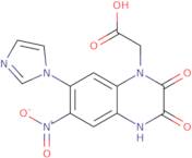 (2,3-Dioxo-7-(1H-imidazol-1-yl)-6-nitro-1,2,3,4- tetrahydro-1-quinoxalinyl)acetic acid monohydrate